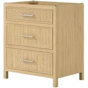 Wyndham Collection Isola 30" Single Free Standing Vanity Cabinet Only - Less Vanity Top Scandinavian Oak / Brushed Nickel Hardware