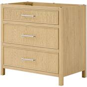 Wyndham Collection Isola 36" Single Free Standing Vanity Cabinet Only - Less Vanity Top Scandinavian Oak / Brushed Nickel Hardware