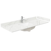 Wyndham Collection 54" Quartz Vanity Top with Backsplash and Sidesplash Giotto Quartz