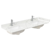 Wyndham Collection 60" Quartz Vanity Top with Backsplash and Sidesplash Giotto Quartz