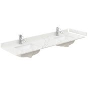 Wyndham Collection 72" Quartz Vanity Top with Backsplash and Sidesplash Giotto Quartz