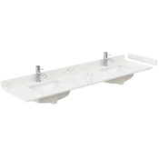 Wyndham Collection 80" Quartz Vanity Top with Backsplash and Sidesplash Giotto Quartz