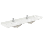 Wyndham Collection 84" Quartz Vanity Top with Backsplash and Sidesplash Giotto Quartz