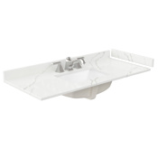 Wyndham Collection 48" Quartz Vanity Top with Backsplash and Sidesplash Giotto Quartz