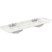 Wyndham Collection 80" Quartz Vanity Top with Backsplash and Sidesplash Giotto Quartz