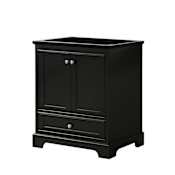 Wyndham Collection Deborah 29-1/4" Free Standing Single Wood Vanity Cabinet Only - Less Vanity Top Dark Espresso / Polished Chrome Hardware