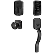 Yale Assure 2 Sectional Electronic Keyless Entry Ridgefield Handleset with Cambridge Interior Knob and WiFi Technology Black