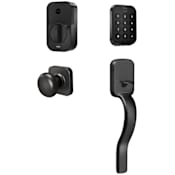 Yale Assure 2 Sectional Electronic Keyless Entry Ridgefield Handleset with Cambridge Interior Knob and Bluetooth Technology Black