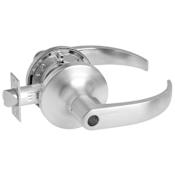 Yale 5400LN Series Pacific Beach Heavy Duty Grade 1 Single Cylinder Keyed Entry Security Door Lever Set - Less Cylinder Satin Chrome