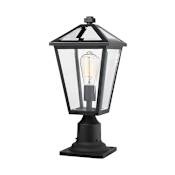 Z-Lite Talbot 18" Tall Outdoor Pier Mount Post Light Black