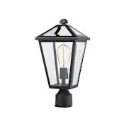 Z-Lite Talbot 17" Tall Marine Grade Outdoor Single Head Post Light Black