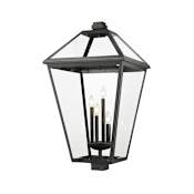 Z-Lite Talbot 4 Light 34" Tall Marine Grade Outdoor Single Head Post Light Black