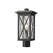 Z-Lite Brookside 113" Tall Outdoor Single Head Post Light Black