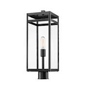 Z-Lite Nuri 22" Tall Outdoor Single Head Post Light Black