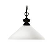 Z-Lite Chance 1 Light Pendant with Glass Shade Bronze