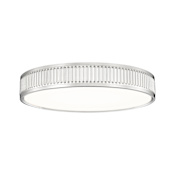 Z-Lite Stari 17" Wide Flush Mount Drum Ceiling Fixture Brushed Nickel