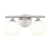 Z-Lite Neoma 2 Light 8" Wide Vanity Light Brushed Nickel