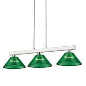 Z-Lite Cobalt 3 Light 46" Wide Billiard Chandelier Brushed Nickel