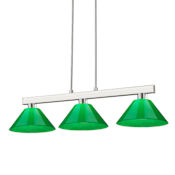 Z-Lite Cobalt 3 Light 46" Wide Billiard Chandelier Brushed Nickel