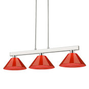 Z-Lite Cobalt 3 Light 46" Wide Billiard Chandelier Brushed Nickel