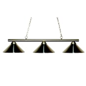 Z-Lite Sharp Shooter 3 Light Chandelier with Metal Brushed Nickel Metal Shade Brushed Nickel