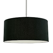 Z-Lite Albion 3 Light 20" Wide Linen Fabric Drum Shade Pendant Brushed Nickel / Black