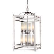 Z-Lite Altadore 8 Light Full Sized Pendant with Matte Opal Shade Brushed Nickel