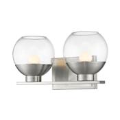 Z-Lite Osono 2 Light 14-1/4" Wide Integrated LED Bathroom Vanity Light Brushed Nickel