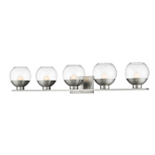 Z-Lite Osono 5 Light 41-1/8" Wide Integrated LED Bathroom Vanity Light Brushed Nickel
