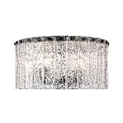 Z-Lite Glacier 5 Light 17" Wide Flush Mount Drum Ceiling Fixture Matte Black