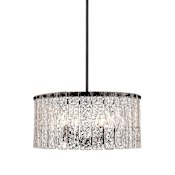 Z-Lite Glacier 5 Light 19" Wide Pendant Matte Black