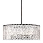 Z-Lite Glacier 10 Light 27" Wide Drum Chandelier Matte Black