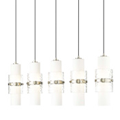 Z-Lite Cayden 5 Light 42" Wide Linear Chandelier Brushed Nickel