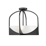 Z-Lite Devon 4 Light 18" Wide Semi-flush Ceiling Fixture Matte Black