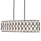Z-Lite Harden 10 Light 43" Wide Linear Chandelier Matte Black