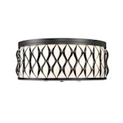 Z-Lite Harden 5 Light 21" Wide Flush Mount Drum Ceiling Fixture Matte Black