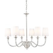 Z-Lite Katerina 6 Light 32" Wide Chandelier Brushed Nickel