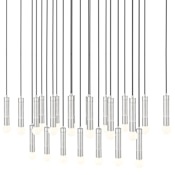 Z-Lite Stari 23 Light 54" Wide Linear Pendant Brushed Nickel