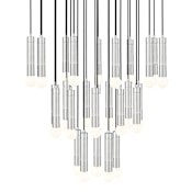 Z-Lite Stari 27 Light 36" Wide Multi Light Pendant Brushed Nickel