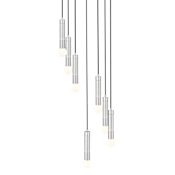 Z-Lite Stari 7 Light 18" Wide Multi Light Pendant Brushed Nickel