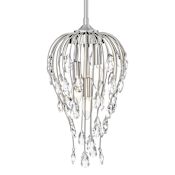 Z-Lite Gabriella 3 Light 9" Wide Crystal Mini Pendant Brushed Nickel