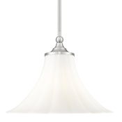 Z-Lite Fleur 16" Wide Pendant Brushed Nickel