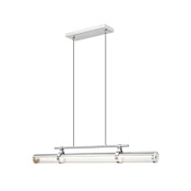 Z-Lite Benoit 44" Wide LED Linear Chandelier Brushed Nickel