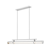 Z-Lite Benoit 56" Wide LED Linear Chandelier Brushed Nickel