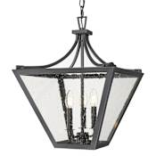 Z-Lite Montalcino 3 Light 16" Wide Taper Candle Pendant Iron Ore