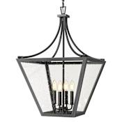Z-Lite Montalcino 4 Light 18" Wide Taper Candle Pendant Iron Ore