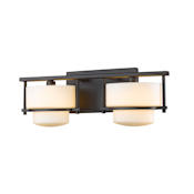 Z-Lite Porter 2 Light 16" Wide LED Bathroom Vanity Light Bronze