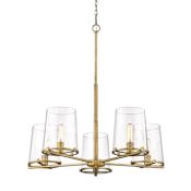 Z-Lite Callista 5 Light 33" Wide Chandelier Rubbed Brass