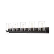 Z-Lite Callista 5 Light 47" Wide Bathroom Vanity Light Matte Black