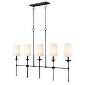 Z-Lite Emily 5 Light 6" Wide Chandelier Matte Black